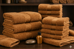 Layaan Homes Camel Towel Set