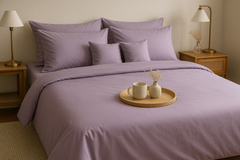 Layaan Homes Lavender Solid Duvet Set