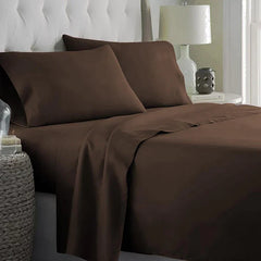 Layaan Homes single Dyed Brown bedsheet