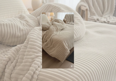 Layaan Homes Winter Shaggy Bedding Set