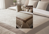 Layaan Homes Beige Self printed Bedding Set