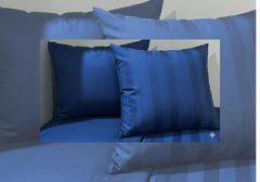 Layaan Homes Blue Satin Bedding Set
