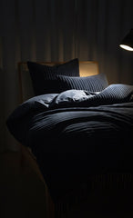 Layaan Homes Fleece Navy Blue set.