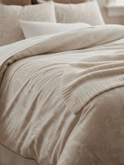 Layaan Homes Luxury Beige Bedding Set