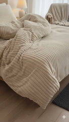 Layaan Homes Winter Shaggy Bedding Set