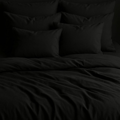 Layaan Homes Midnight Black Solid Duvet Set