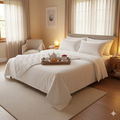 Layaan Homes Classic White Duvet Set