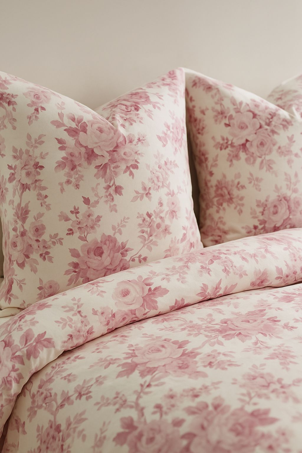 Layaan Homes Garden Pink Floral Duvet Set
