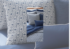 Layaan Homes Blue Geometrical print