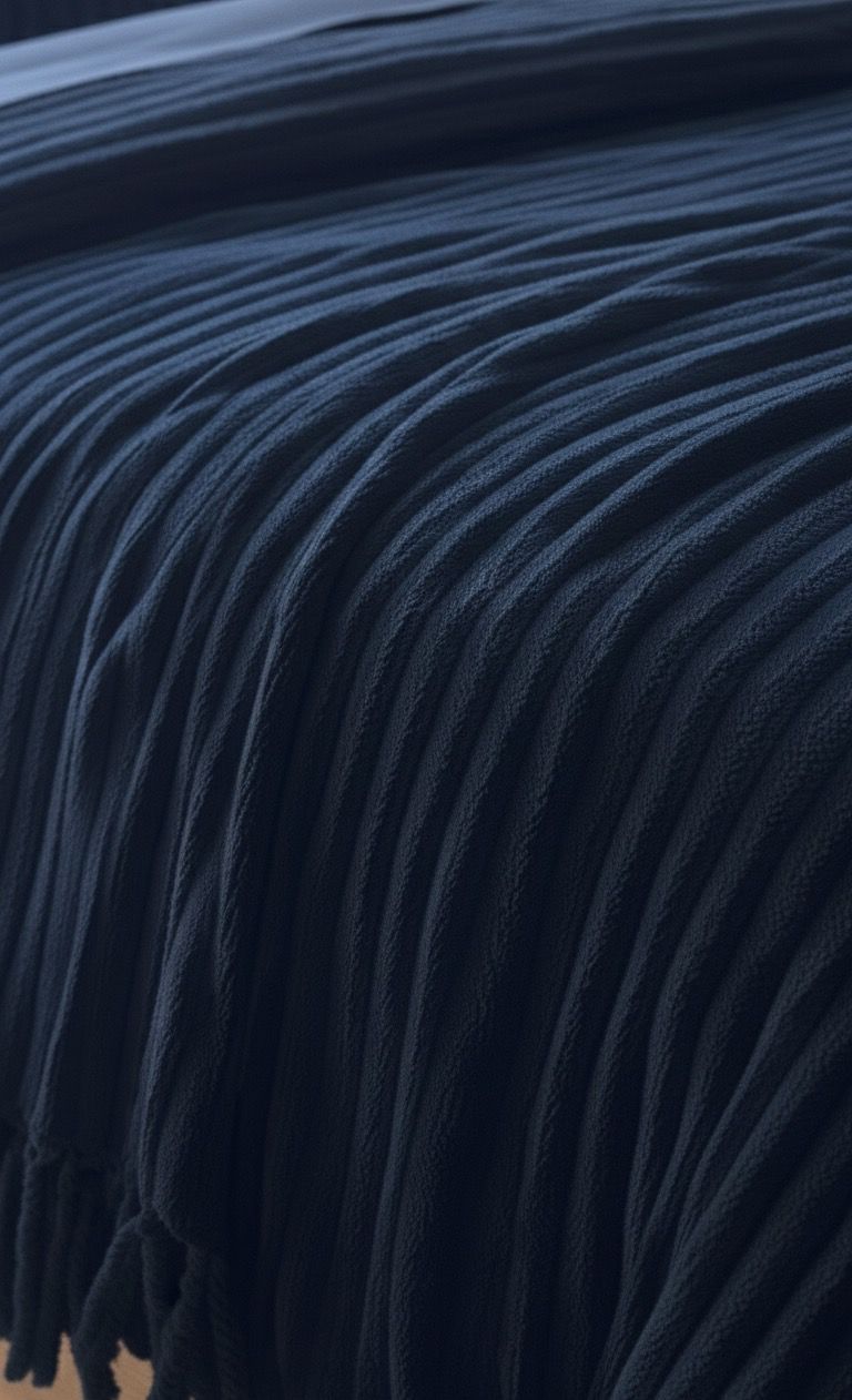 Layaan Homes Fleece Navy Blue set.