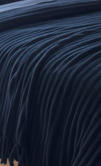 Layaan Homes Fleece Navy Blue set.