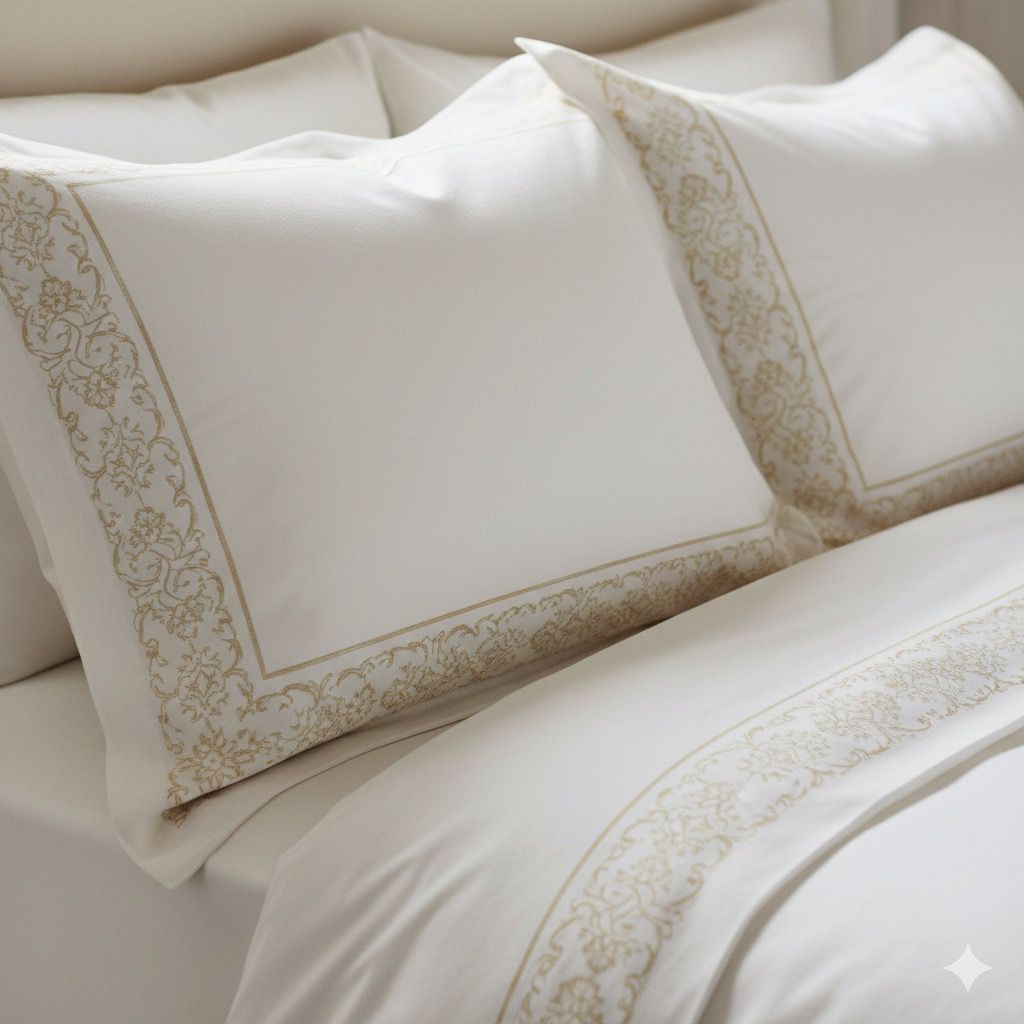 Layaan Homes Luxury Printed Embroidery Set