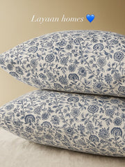 Layaan Homes Blue Floral Printed Bedding Set