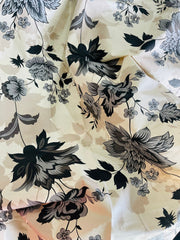 Layaan Homes Cotton Black and White Bedsheet