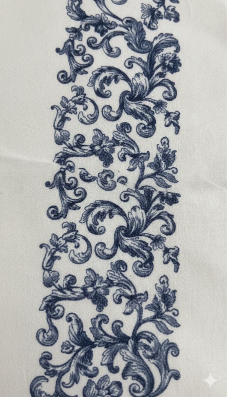 Layaan Homes Blue Printed Embroidery Set