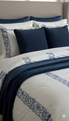 Layaan Homes Blue Printed Embroidery Set