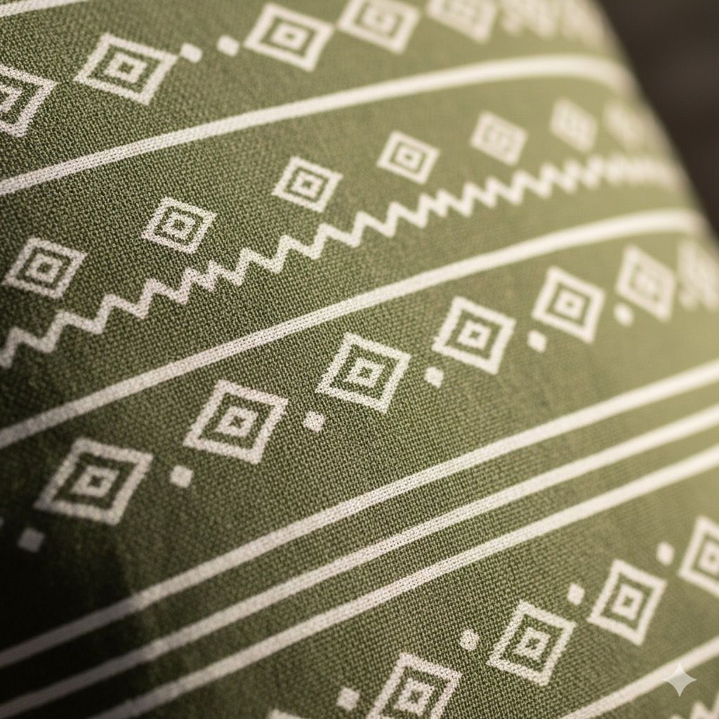 Layaan Homes Green Printed Jaquard