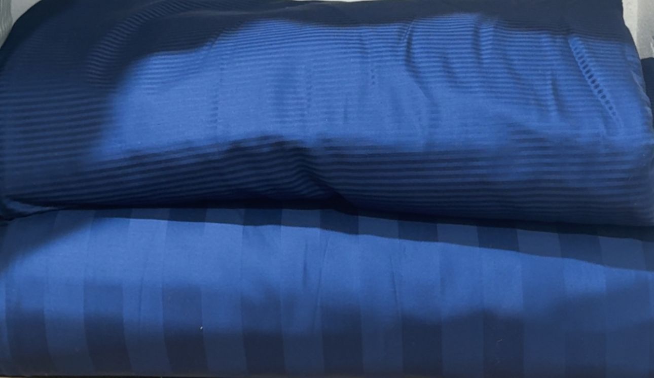Layaan Homes Blue Satin Bedding Set
