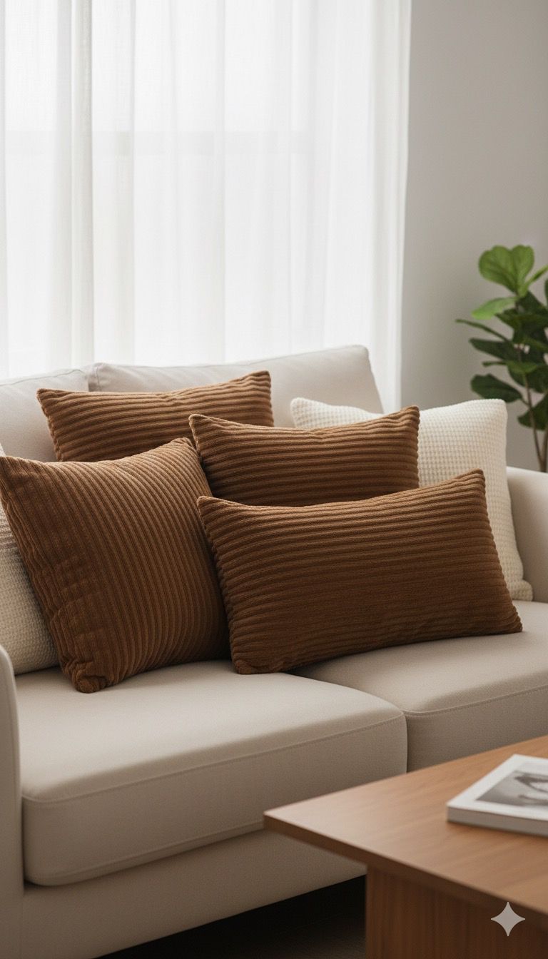 Layaan Homes Brown Winter Shaggy Set