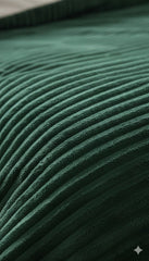 Layaan Homes Emerald Green Shaggy Bedding Set